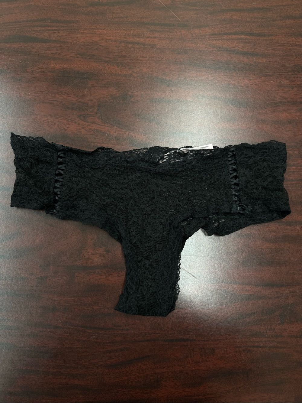 NWOT Victoria’s Secret Black Lace Cheeky Panty Size Medium